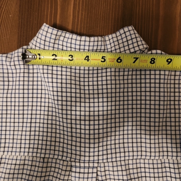 Chaps Button Up Dress Shirt Blue & White Striped Long Sleeve Shirt Sz Lg NICE!! - Picture 10 of 16